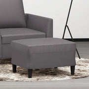 Poggiapiedi Grigio 60x50x41 cm in Similpelle