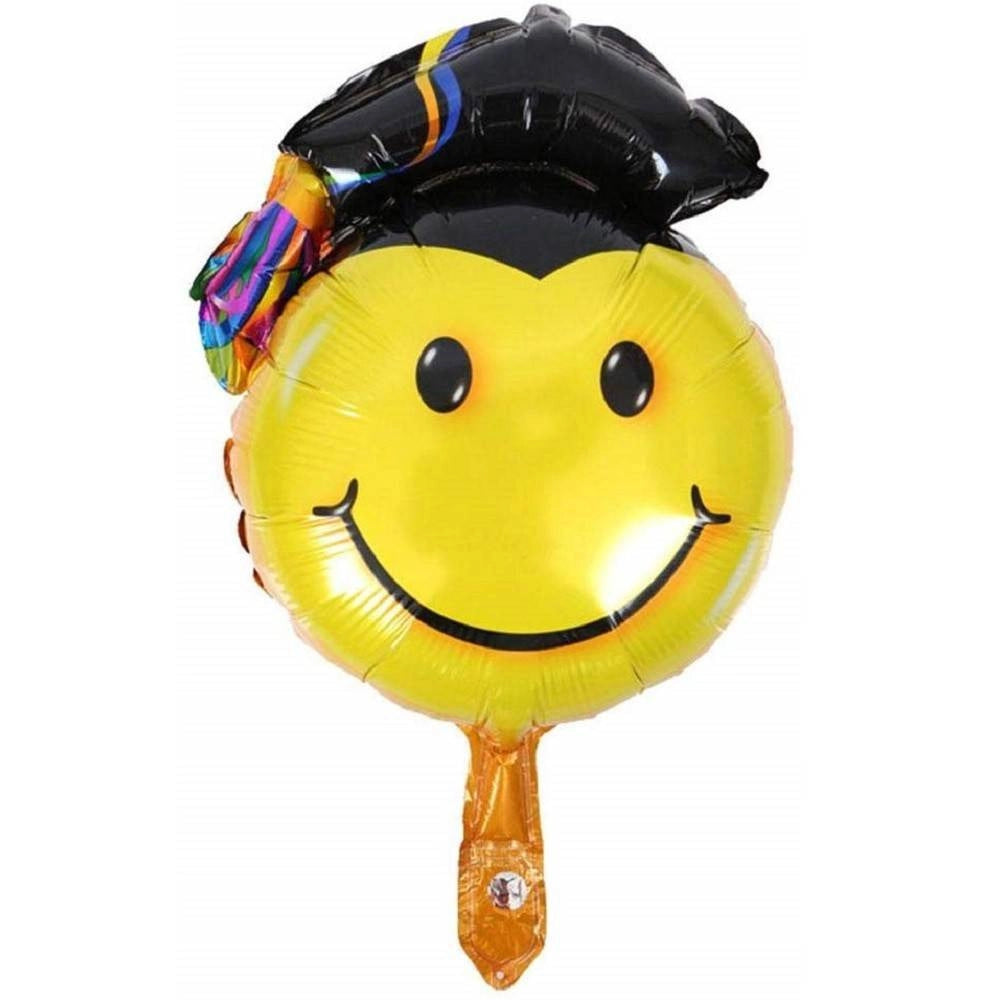 Trade Shop - 2 Pz Palloncini Palloncino Smile Cappello Laurea 20x29cm Animazione Festa Party -