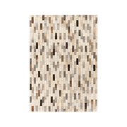 Tappeto Ravi 100 in Vera Pelle Patchwork Grigio
