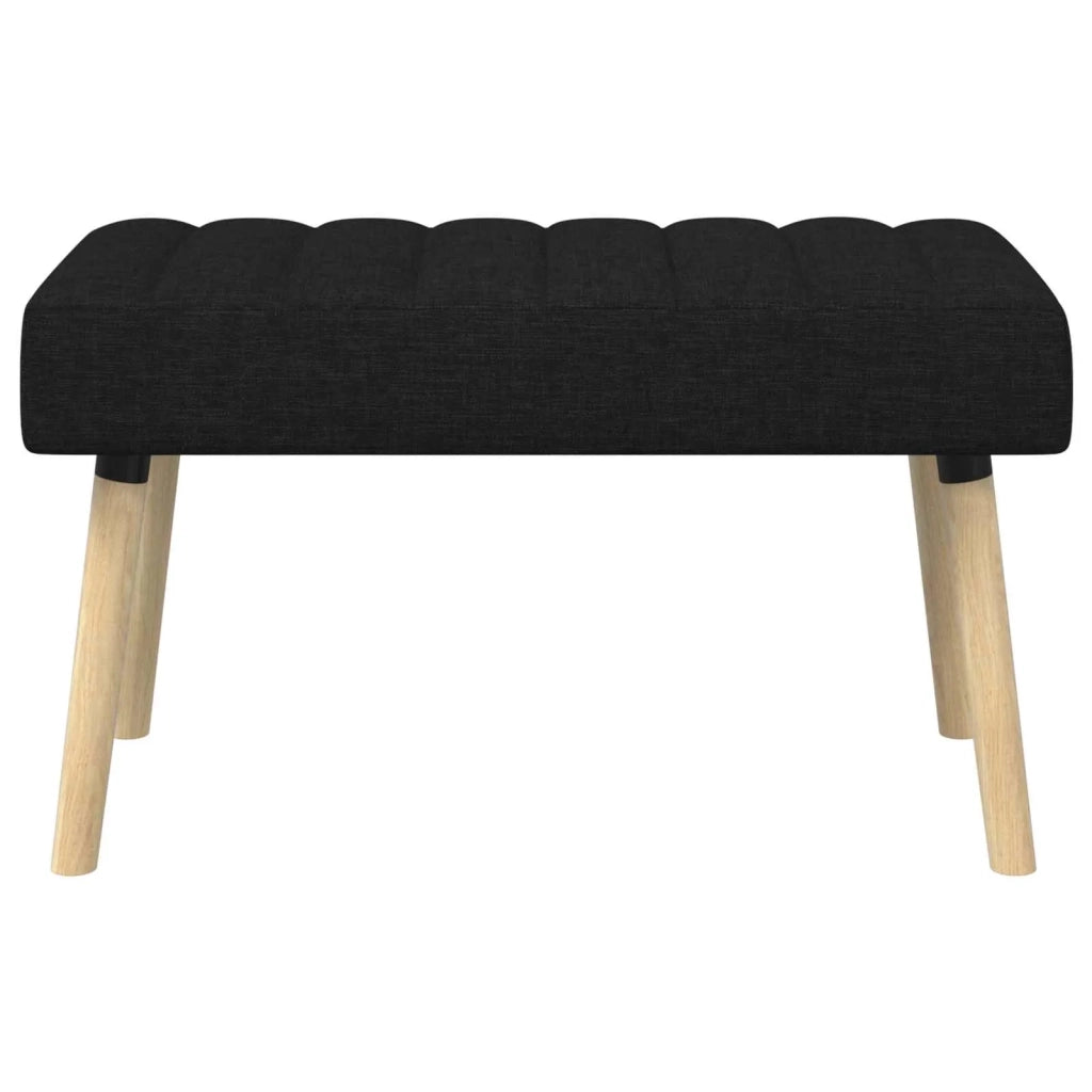 Panchina trapuntata a canale Nero 80 x 40 x 46 cm Tessuto 42038475