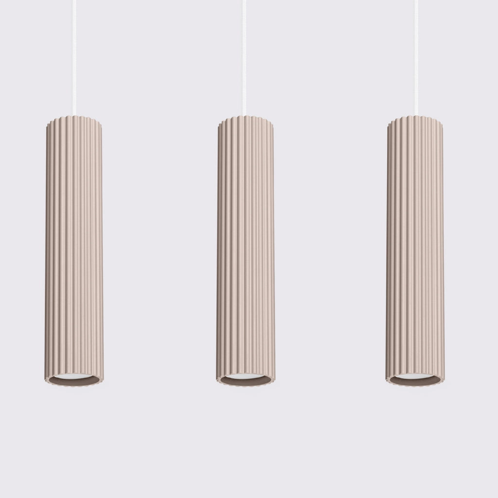 Lampada a sospensione GRAVIO 3 luci GU10 taupe/bianco