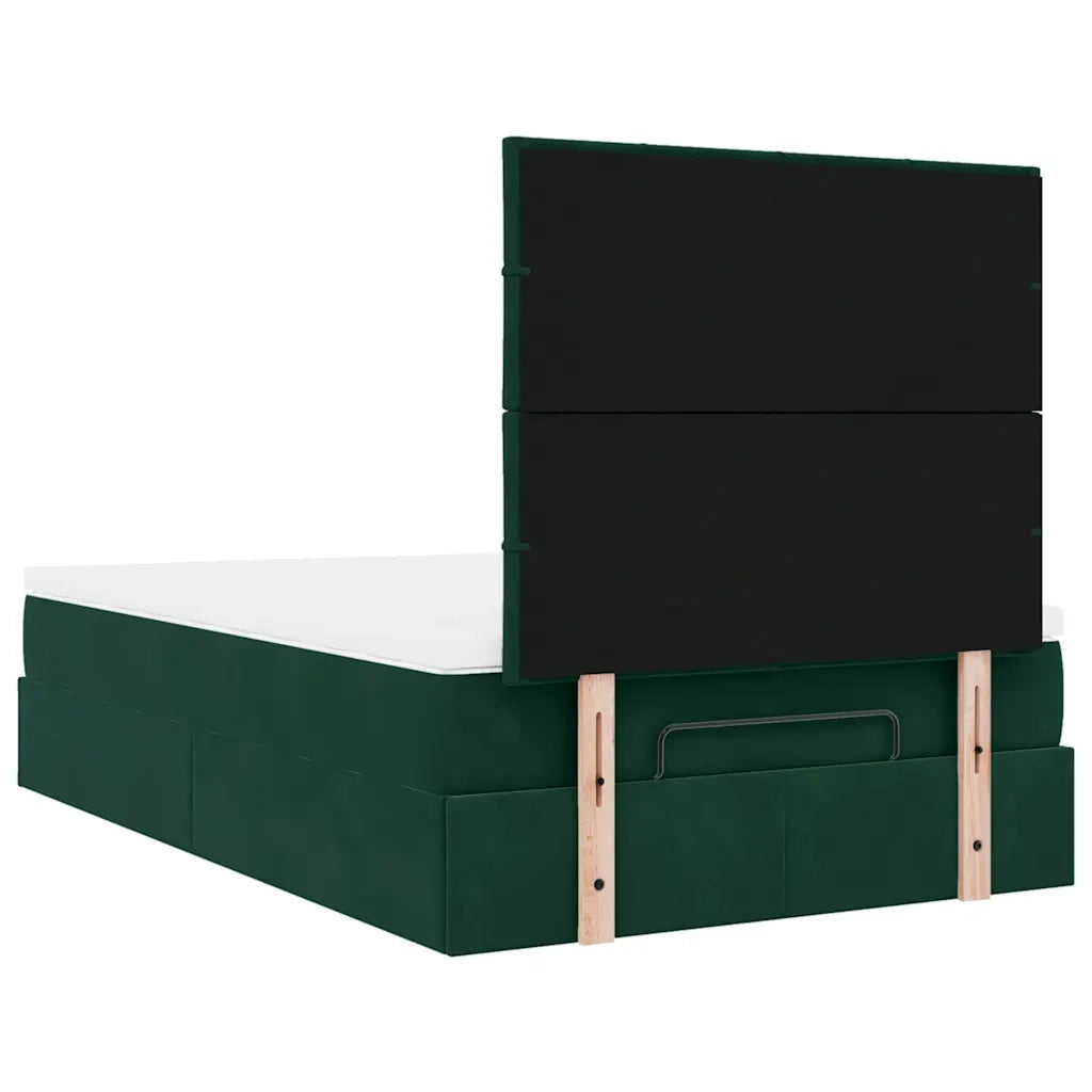 vidaXL Struttura Letto Pouf con Materassi 120x200 cm Velluto