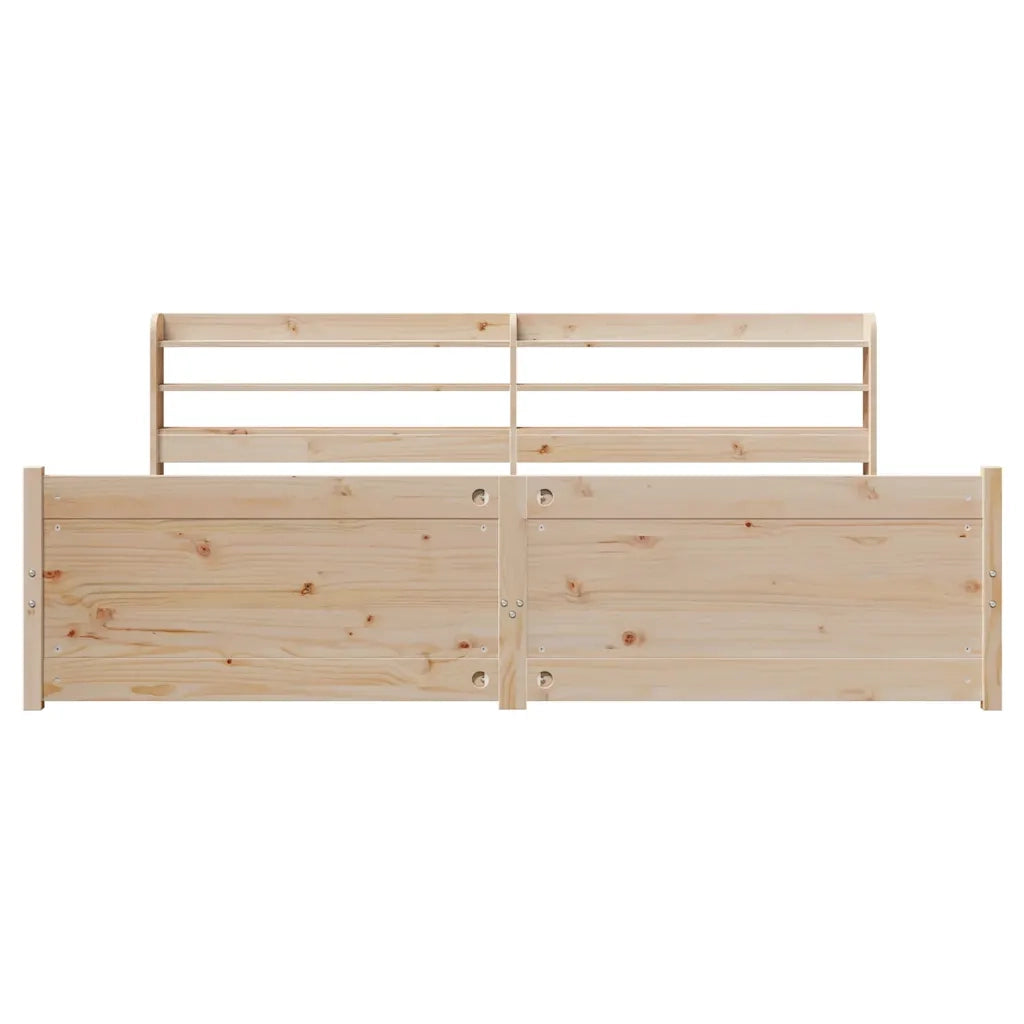 Giroletto con Testiera 200x200 cm in Legno Massello di Pino