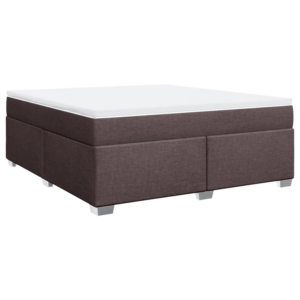 vidaXL Giroletto a Molle con Materasso Marrone Scuro 180x200cm Tessuto