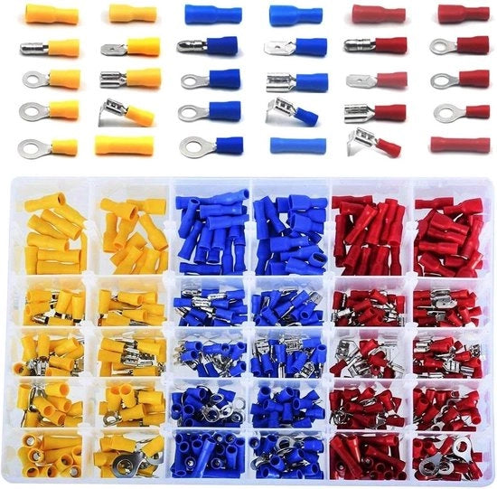 Set di isolatori a stecche per cavi da 720 pezzi - set di isolatori professionale in scatola assortita - utilizzo in officina per auto e motori