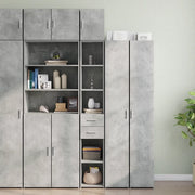 Mobile Sottile Grigio Cemento 30x42,5x225 cm in Truciolato