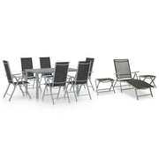 Set da Pranzo da Giardino 10 pz Nero e Argento cod mxl 45891