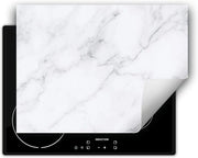 Protezione Induttiva per Cottura - 80x52 cm - Antiscivolo - Marmo Bianco