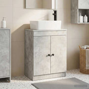 Mobile da bagno con lavabo Grigio Cemento 54 x 35 x 83 cm 890133