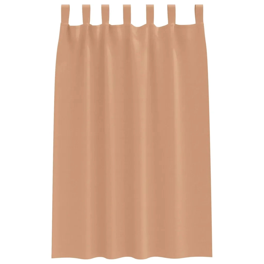 vidaXL Tende con tende 2 pcs Marrone chiaro Poliestere
