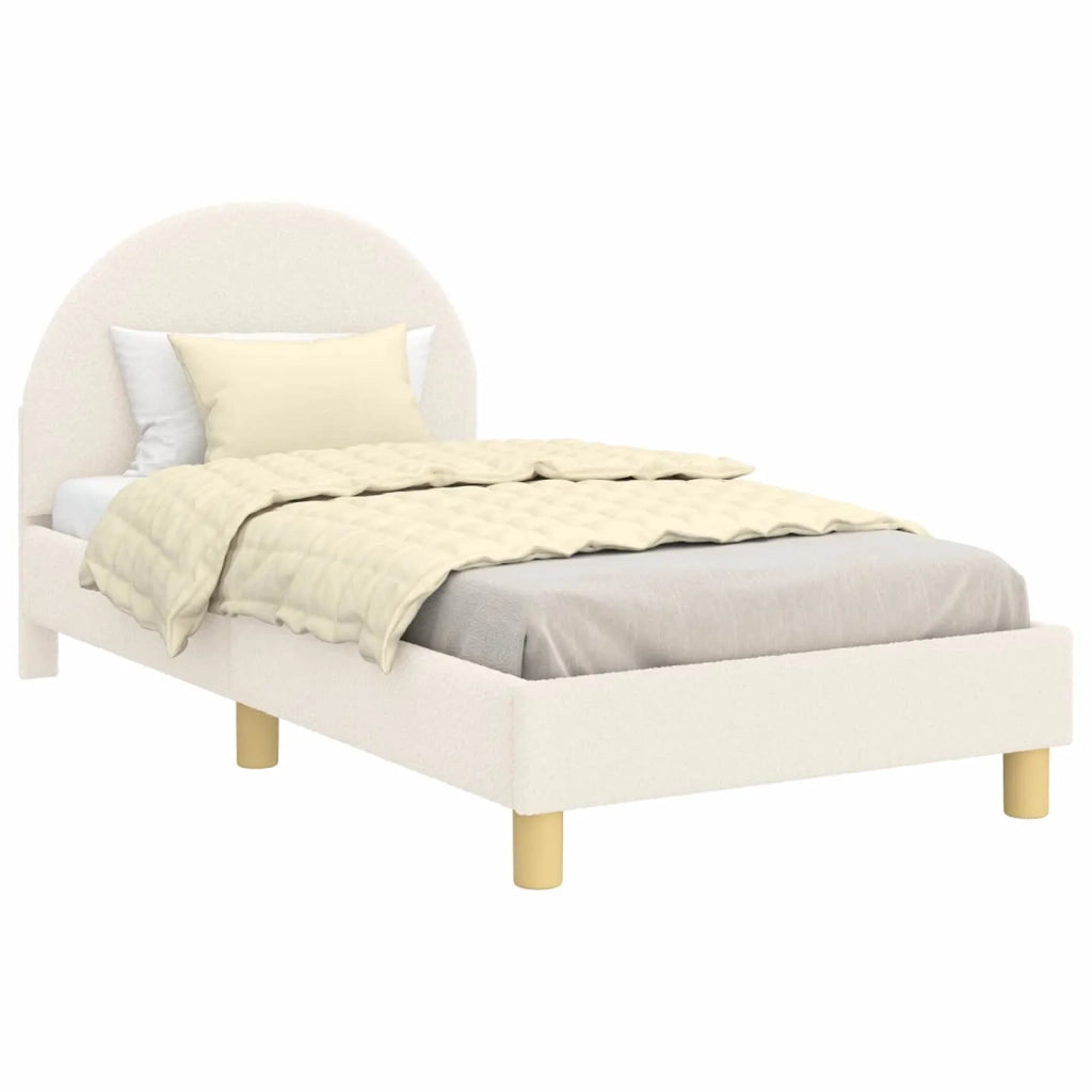 Struttura letto bambini con testata Crema 80 x 160 cm