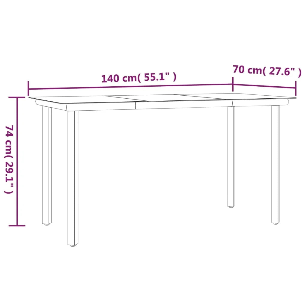 Set da pranzo da giardino nero e grigio da 5 pezzi con cuscini 02_0014858