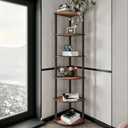 Biblioteca Schiavon, Libreria 5 Ripiani, 34x34x173h cm Marrone Noce
