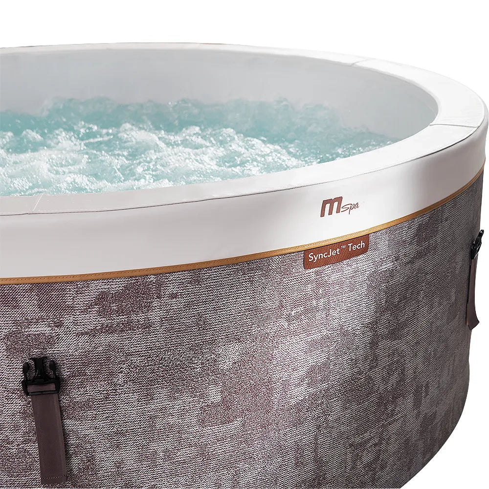 Vasca Idromassaggio Spa Cocoon Smontabile Trasportabile Gonfiabile Ø180x65 cm in PVC Marrone