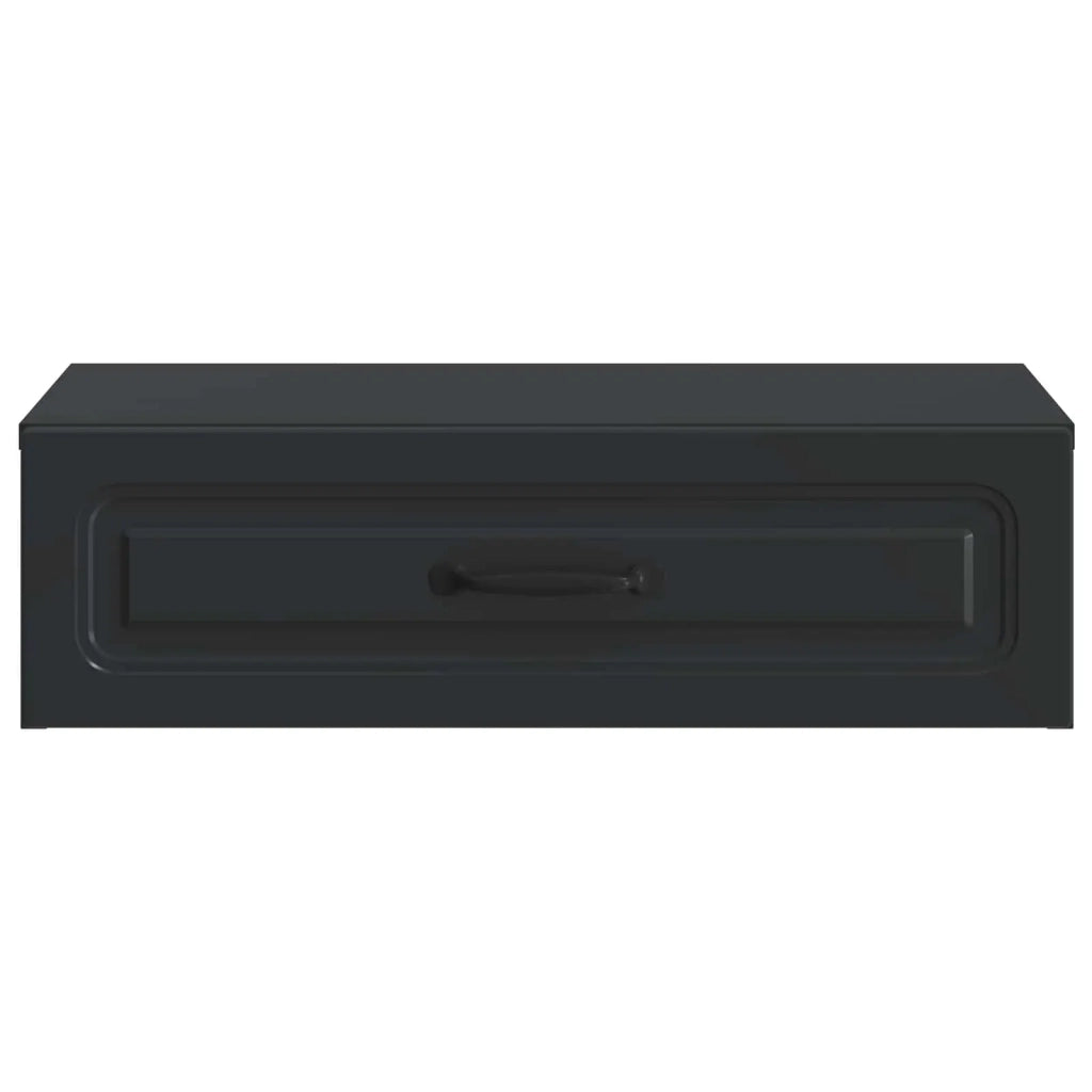 Tavolino da Parete Laterale Nero 59 x 34,5 x 17 cm