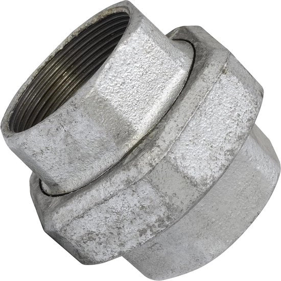 Connettori in ghisa di 2 pollici con connessione, guarnizione e vite, finitura zincata, riscaldamento idraulico, misuratore di acqua, connessione tubolare.