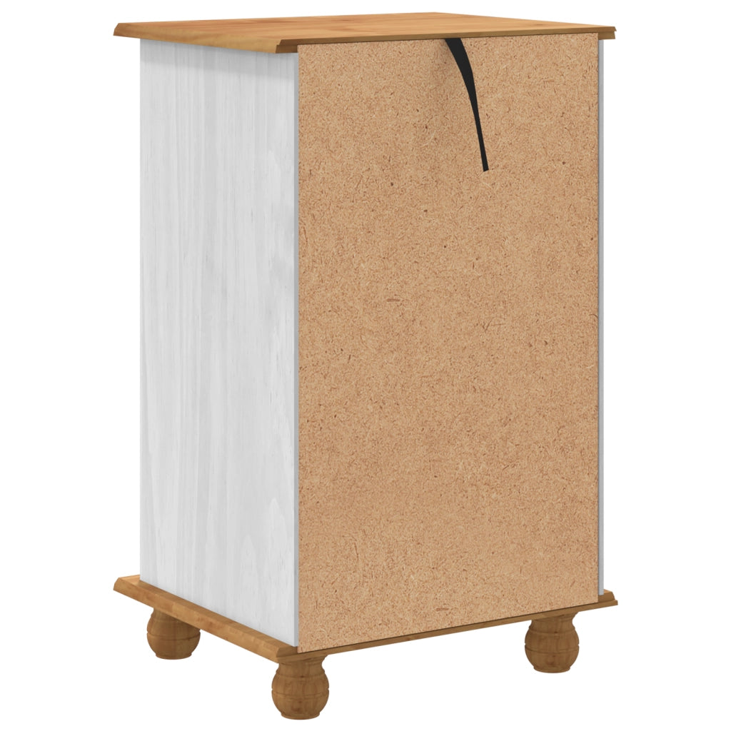 Cassettiera 'ASKIM'Bianca 45.8x40x79 cm Legno Massello di Pino