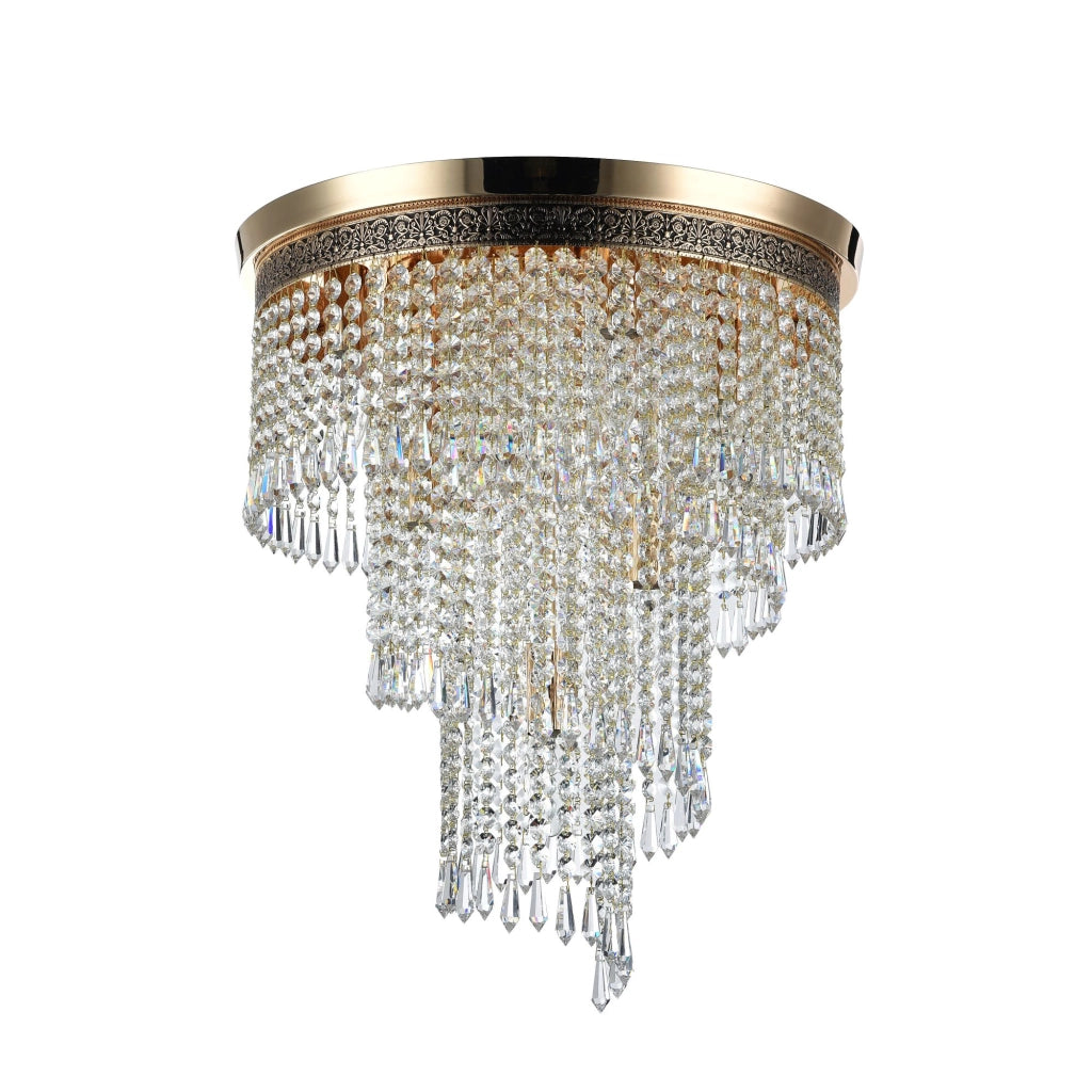 Maytoni Plafoniera contemporanea Cascade 7 luci E14 oro metallo vetro