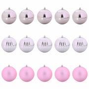 Set di Palle di Natale 15 pz-Decorazioni natalizie Rosa Plastica