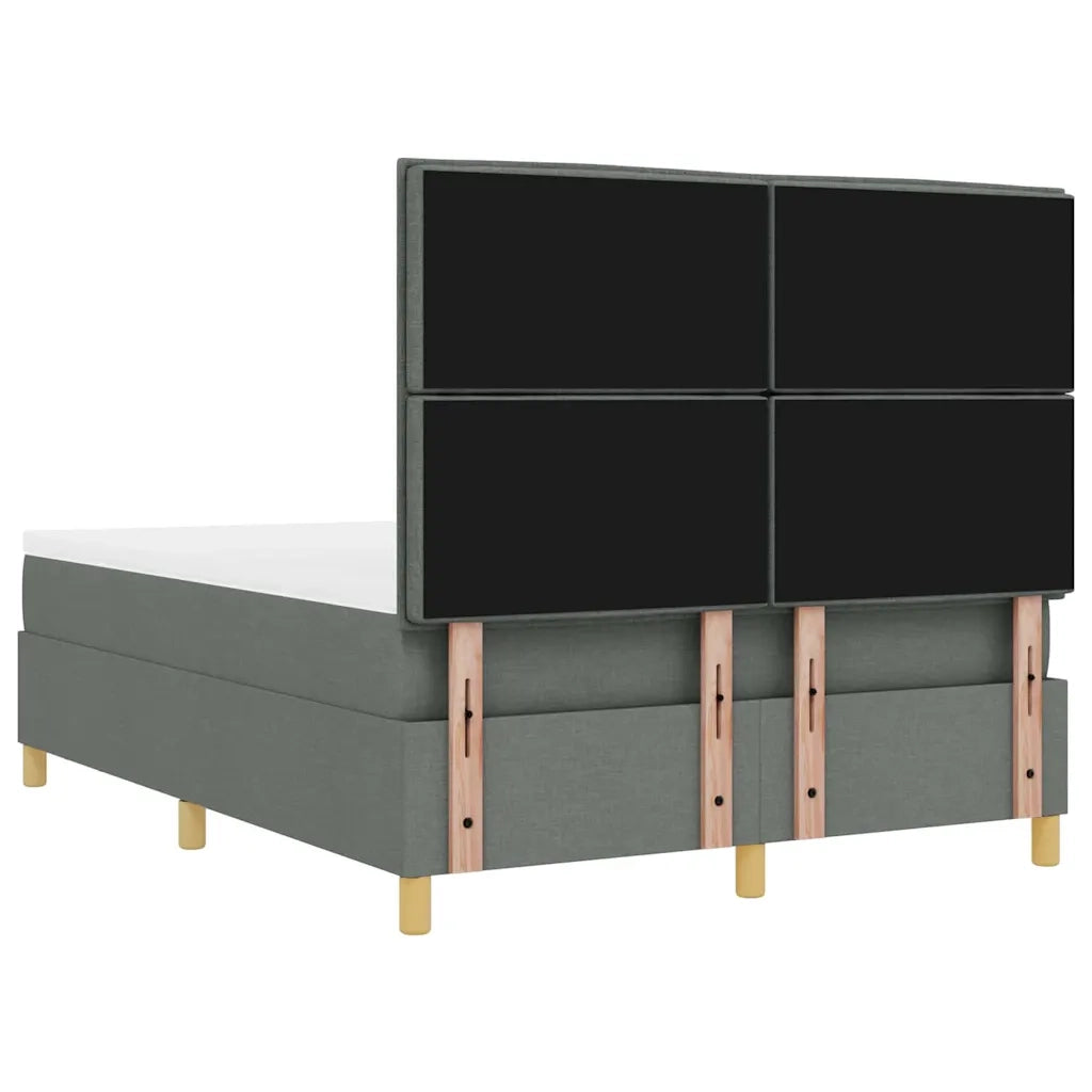 Letto a molle con cuscino Grigio scuro 200 x 160 cm Tessuto 3344234