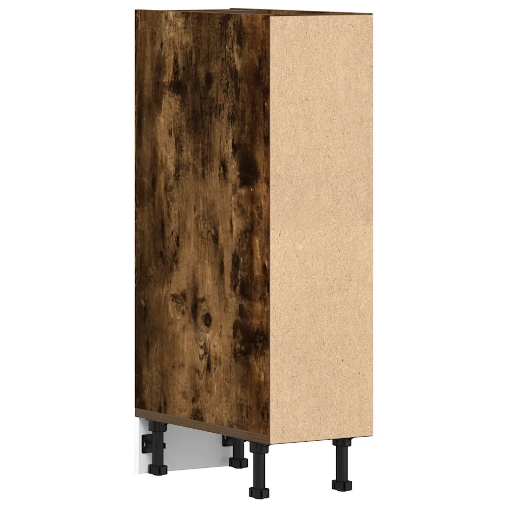 vidaXL Armadio Inferiore “Riga” Rovere Fumo 20x44,5x81,5 cm
