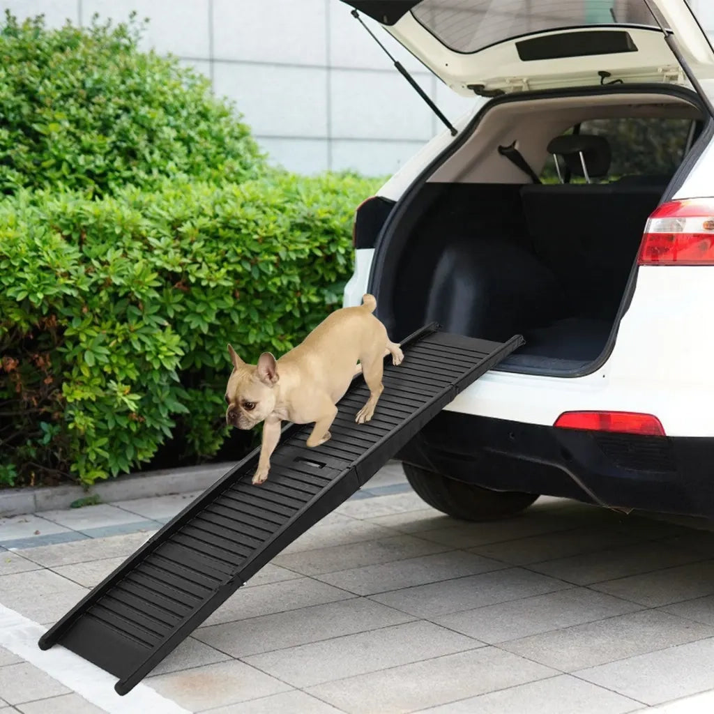 Rampa per Cani Pieghevole Nera 153x40x12,5 cm in Plastica CFW7116135