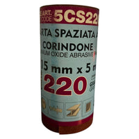 CARTA VETRO SPAZIATA AL CORINDONE GRANA 220