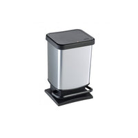 PATTUMIERA CON PEDALE 20 LT PASO ARGENTO METALLIZZATO