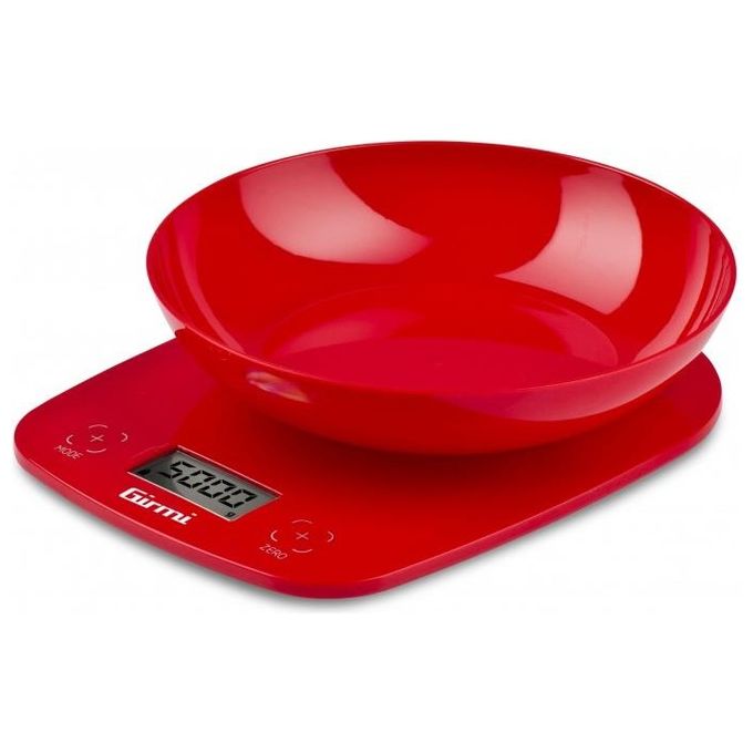 Girmi PS01 Bilancia da cucina elettronica Rosso Superficie piana Rotondo