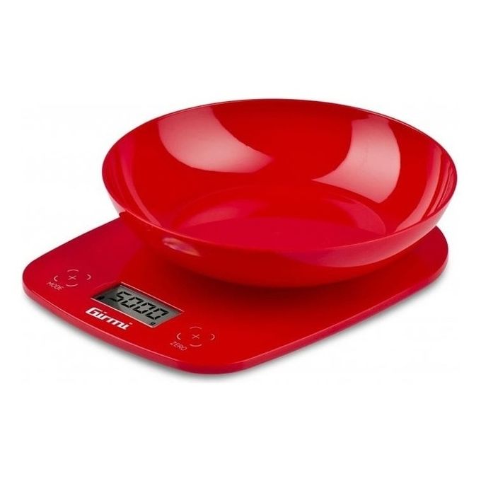 Girmi PS01 Bilancia da cucina elettronica Rosso Superficie piana Rotondo