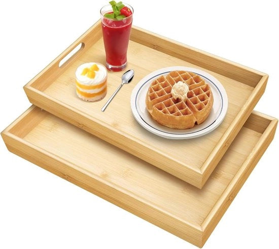 Set di piatti di bambù per tavola da pranzo - 2 pezzi