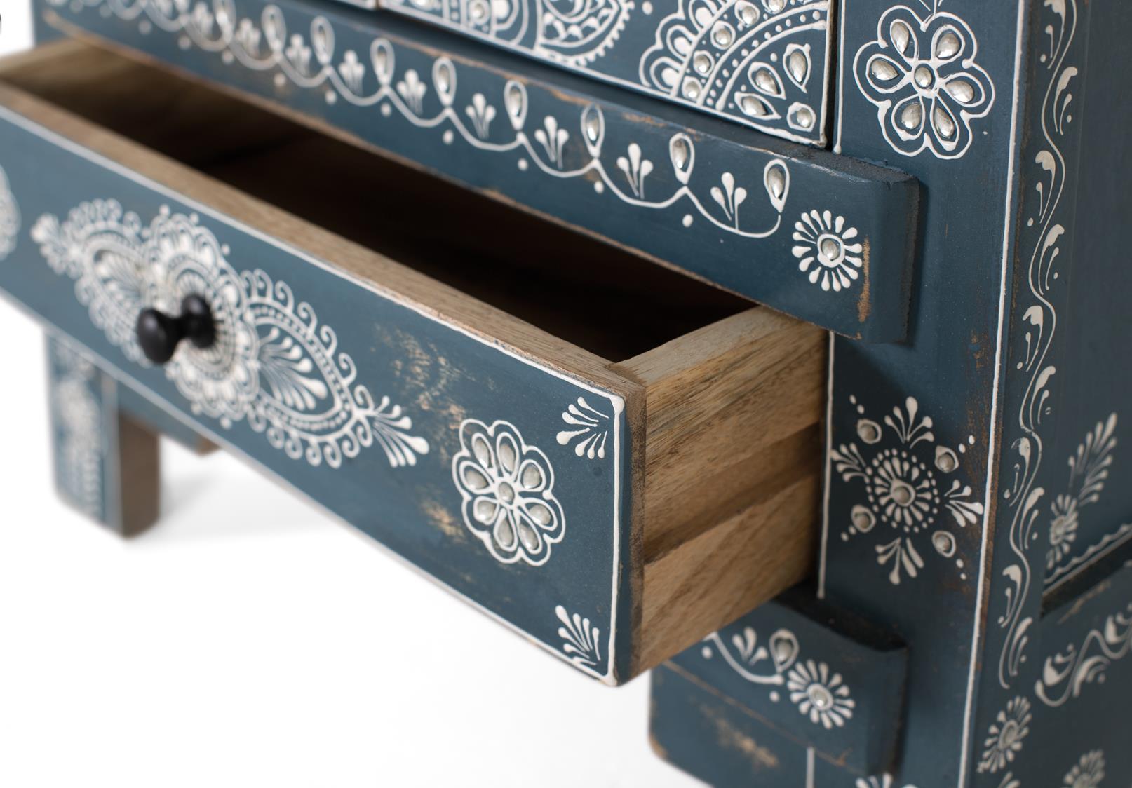 Mobili ausiliari in legno di mango e MDF dipinto a mano