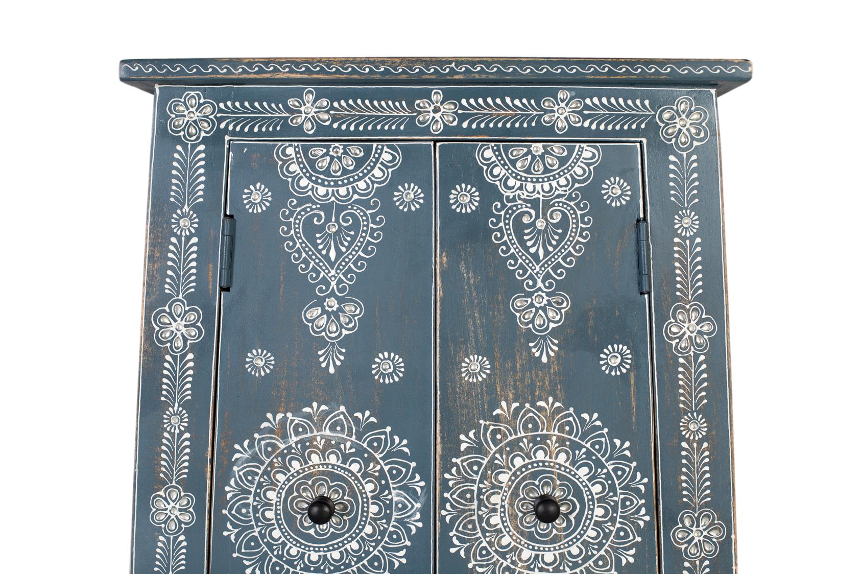 Mobili ausiliari in legno di mango e MDF dipinto a mano