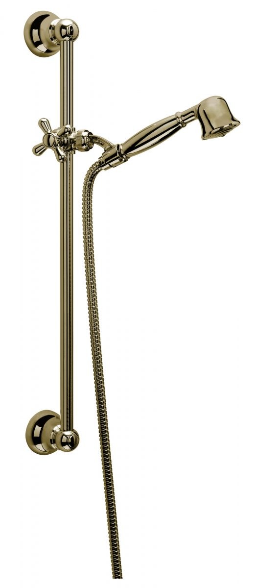 Saliscendi in ottone vintage cromato completo bronzato vecchio ottone