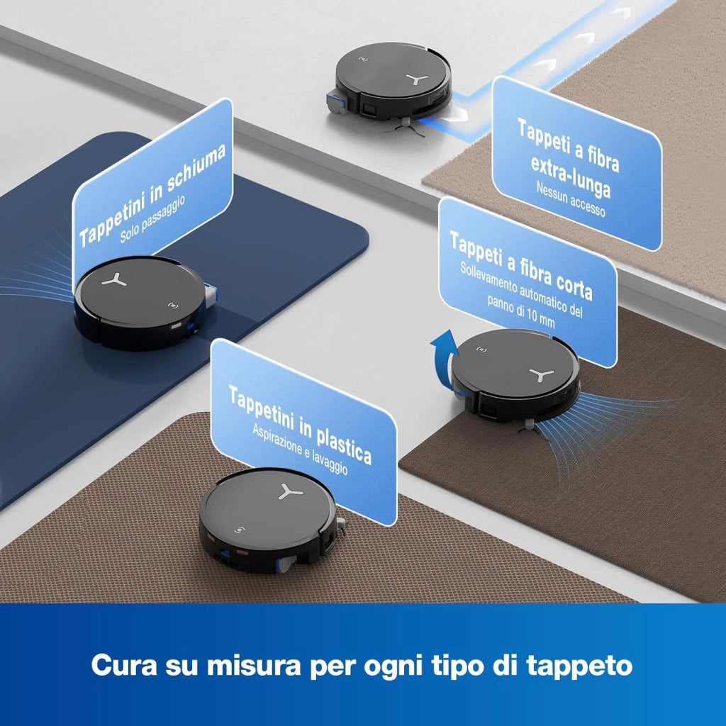 ECOVACS DEEBOT X8 OMNI Robot Aspirapolvere Lavapavimenti con Stazione Auto-Pulente, 18000Pa, Spazzola OZMO ROLLER Auto-Lavaggio Mocio Istantaneo con Acqua Calda a 75℃, Asciugatura Aria Calda, Bianco