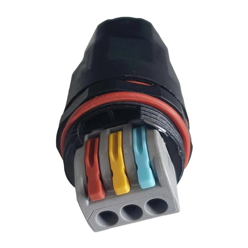 2 Connettori Veloce IP68 Forma I Manicotto Collegamento Cavo Esterno 3P 90x30mm