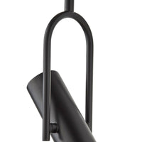 Sospensione Moderna Telescopio Acciaio Nero 1 Luce Gu10