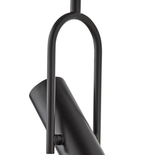 Sospensione Moderna Telescopio Acciaio Nero 1 Luce Gu10