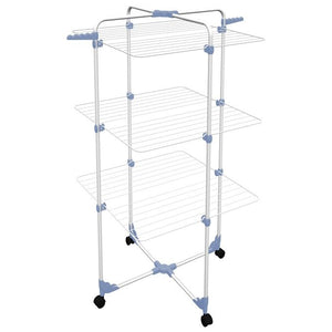 Gimi Modular 3 Stendibiancheria da pavimento a torre in acciaio, 30 mt stendibili