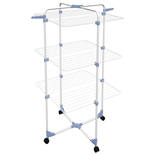 Gimi Modular 3 Stendibiancheria da pavimento a torre in acciaio, 30 mt stendibili