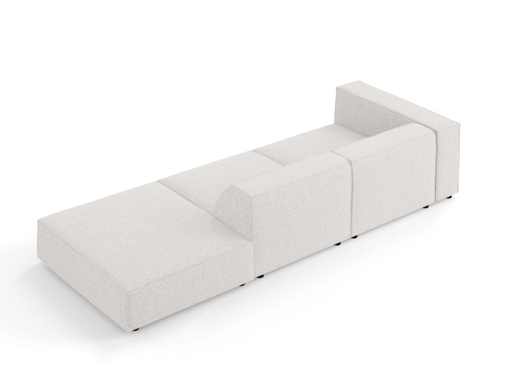 Cosmopolitan Design - Divano destro "Arendal" 4 posti in ciniglia grigio chiaro 