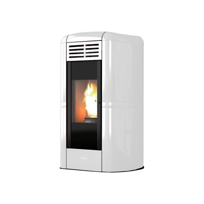 Cola Charme Ductable stufa Libera installazione Pellet Bianco