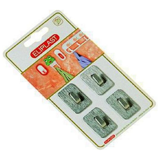 Eliplast Gancio Inox Rettangolare Normal Pezzi 4