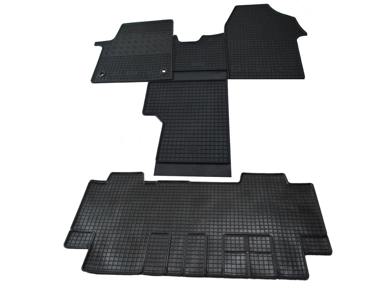 RIGUM-904413-904185, Tappetini in Gomma per Opel Vivaro 5 posti dal 2020 - (2 anteriori + 3 posteriori)