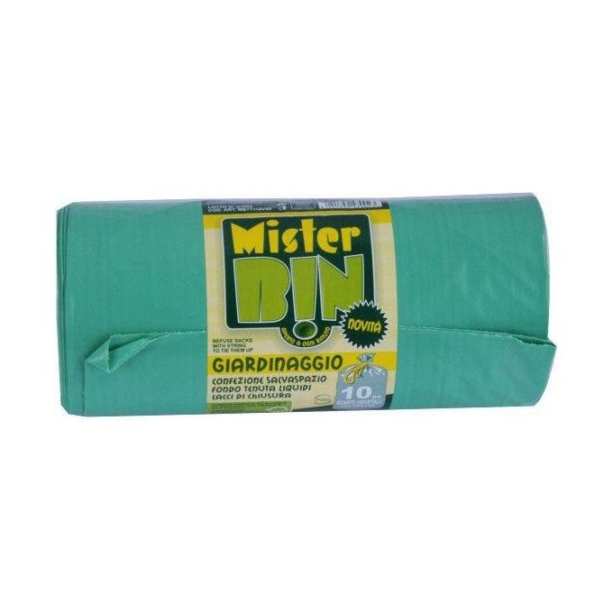 Mister Bin Sacco Giardino Legacci Verde 95X110 Pezzi 10