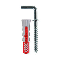 Fischer 537631 Confezione 6 Tasselli Duo Power C-2k D.6mm con Vite Gancio Medio Zinco Cromato