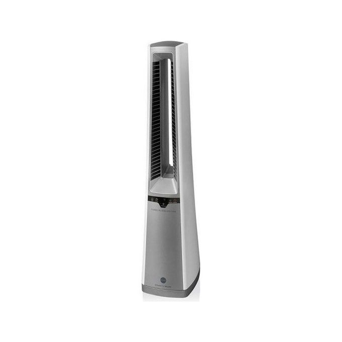 Macom Ventilatore oscillante senza pale, Silenzioso Telecomando incluso Argento