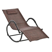 Poltrona dondolo da esterno ¨C zephmum ¨C marrone 157x60x80 cm