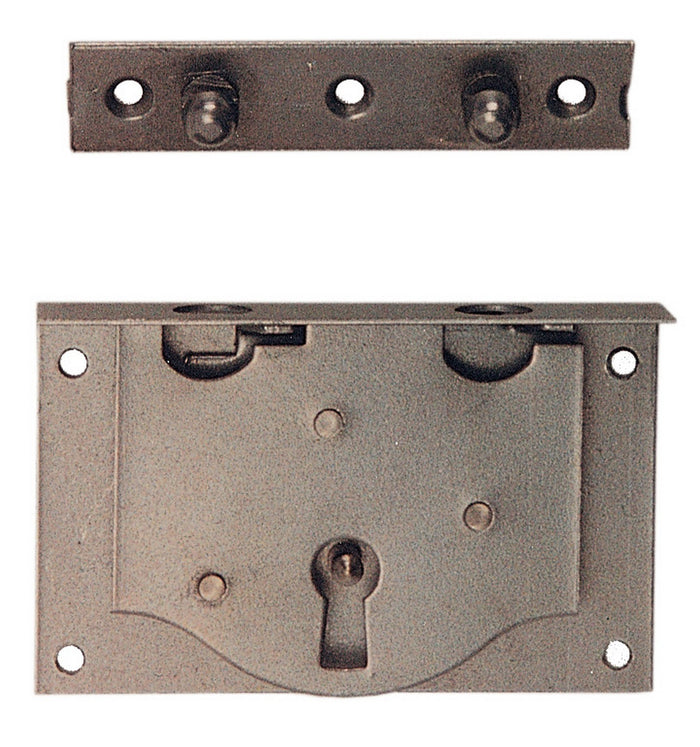 serratura per cassa cartella in acciaio lucido mm.40 cod:ferx.18917