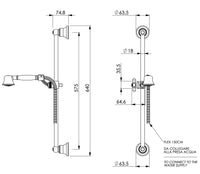 Saliscendi in ottone vintage cromato completo bronzato vecchio ottone
